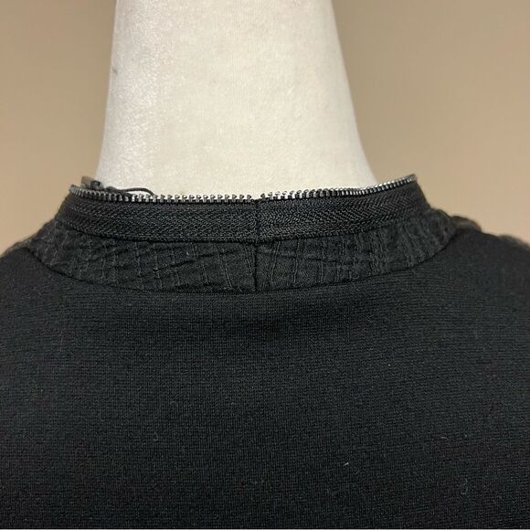 Tahari black sheath dress with silver zipper front Sz 2 - Picture 7 of 9